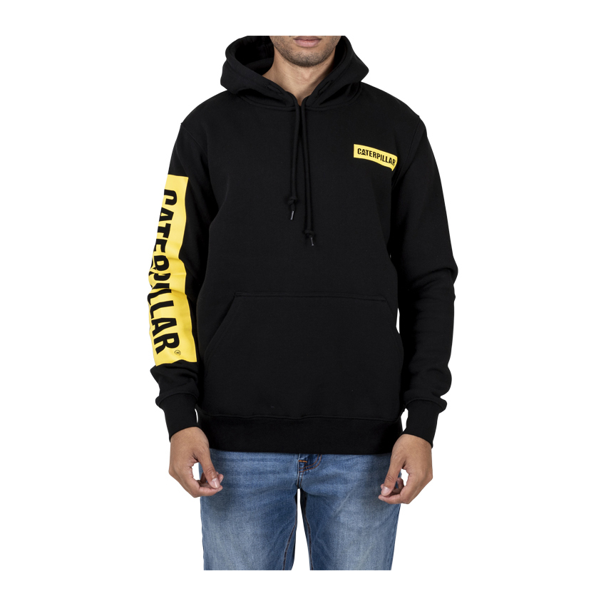 Caterpillar Men's Triton Block Hoody Hoodies Black/Yellow CAT-49156